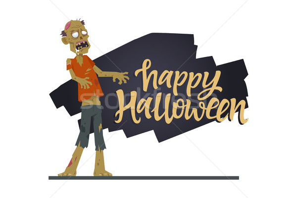 Mutlu halloween poster modern örnek Stok fotoğraf © Decorwithme