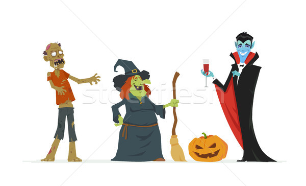 Halloween characters - modern vector isolated illustration Stock photo © Decorwithme