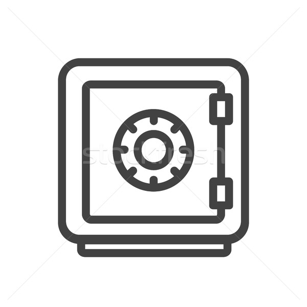 Gewölbe Symbol Sicherheit isoliert modernen Vektor Stock foto © Decorwithme