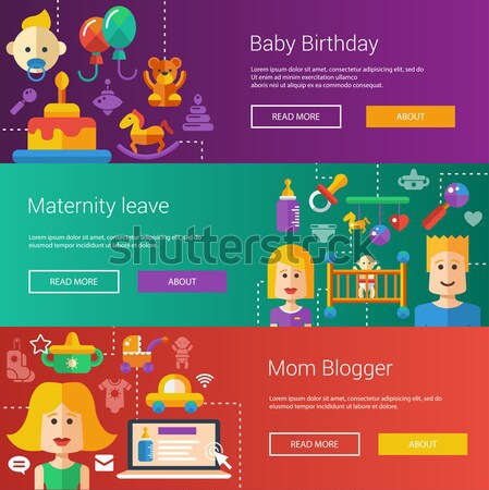 Alerji dizayn web sitesi afişler ayarlamak vektör Stok fotoğraf © Decorwithme