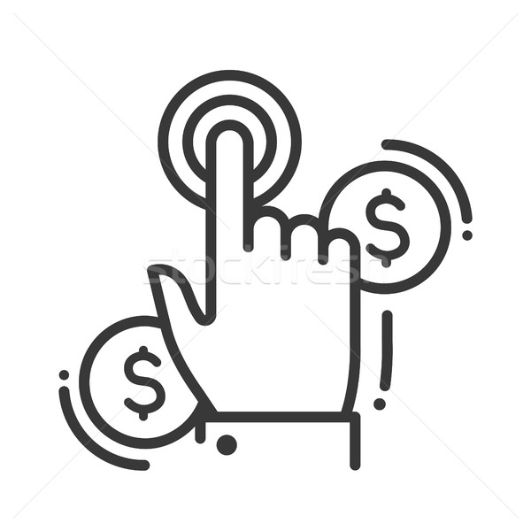 Pay per click single icon Stock photo © Decorwithme