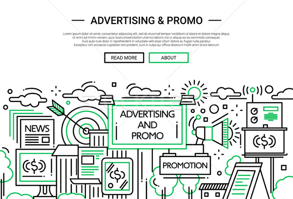 Stok fotoğraf: Reklam · promo · hat · dizayn · web · sitesi · afiş