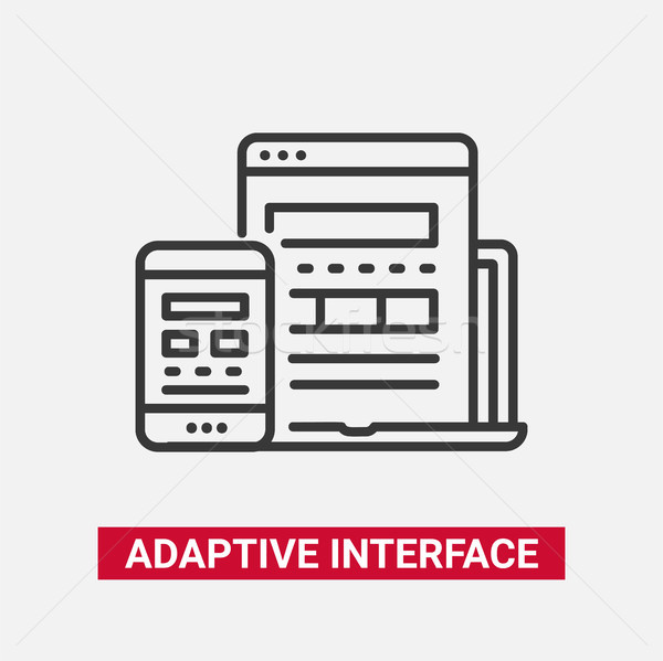 Adaptive Interface - modern vector line design icon. Stock photo © Decorwithme