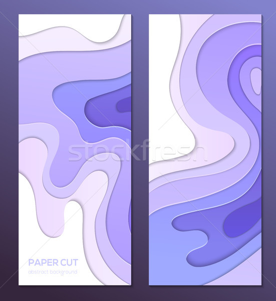 Violet abstract steag set vector sablon Imagine de stoc © Decorwithme