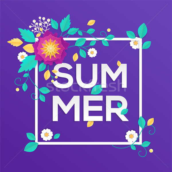 Summer - modern vector colorful illustration Stock photo © Decorwithme