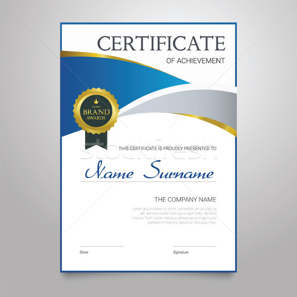 Certificate - vertical elegant vector document Stock photo © Decorwithme