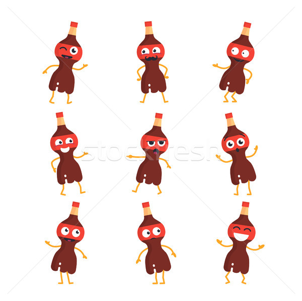 Soda Drink - vector set of mascot illustrations. Stock photo © Decorwithme