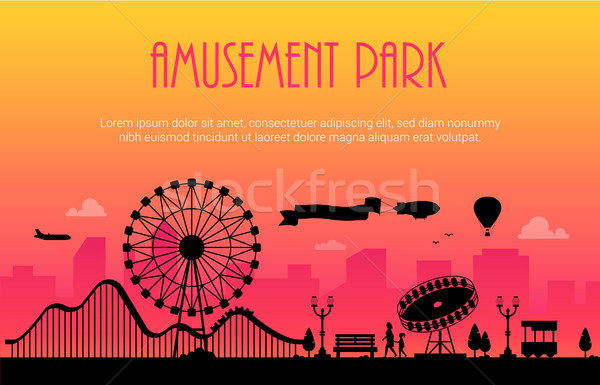 Parco di divertimenti moderno luogo testo urbana grande Foto d'archivio © Decorwithme