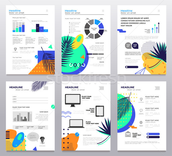 Stock photo: Presentation booklet - set of modern vector abstract templates