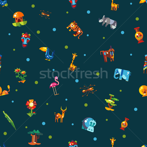 Stockfoto: Patroon · ontwerp · afrikaanse · iconen · infographics · communie