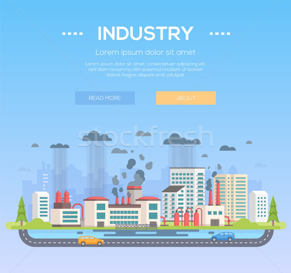 Industry - modern flat design style vector illustration Stock photo © Decorwithme