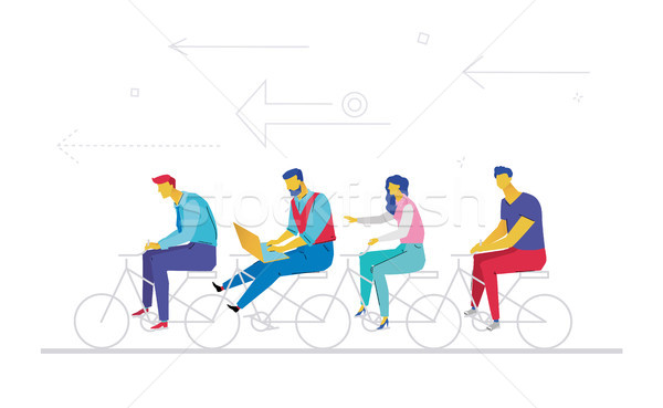 Business team - flat design style colorful illustration Stock photo © Decorwithme