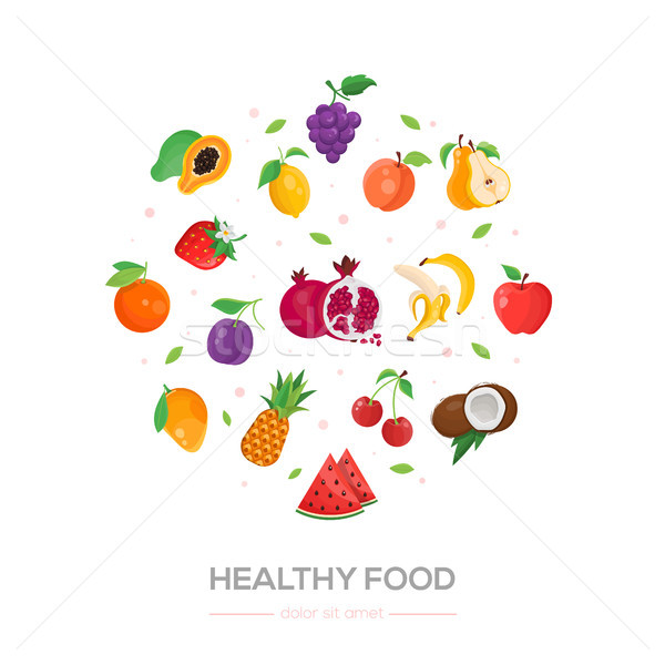 Healthy food - modern colorful vector illustration Stock photo © Decorwithme