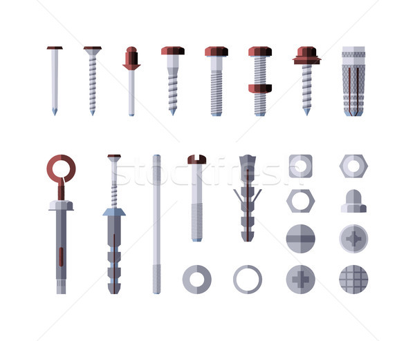 Metal hardware - modern vector isolated illustration Stock photo © Decorwithme