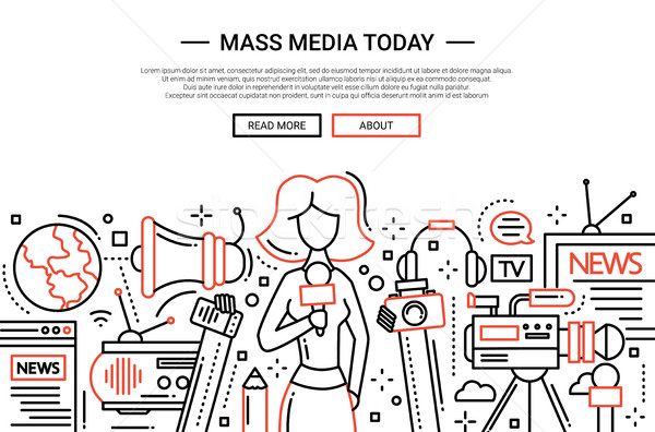 Masse médias aujourd'hui ligne design site [[stock_photo]] © Decorwithme