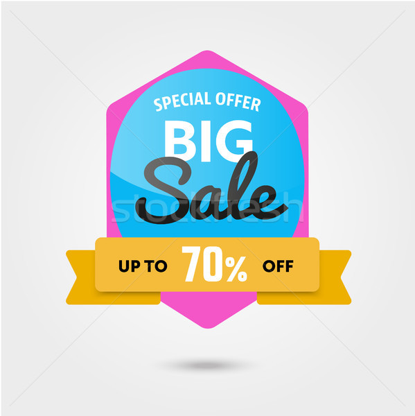 Big sale 70 off template - modern vector illustration Stock photo © Decorwithme