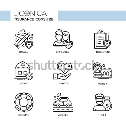 Charity - line design icons set Stock photo © Decorwithme