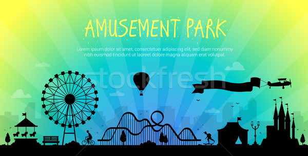 Amusement park - modern vector illustration Stock photo © Decorwithme