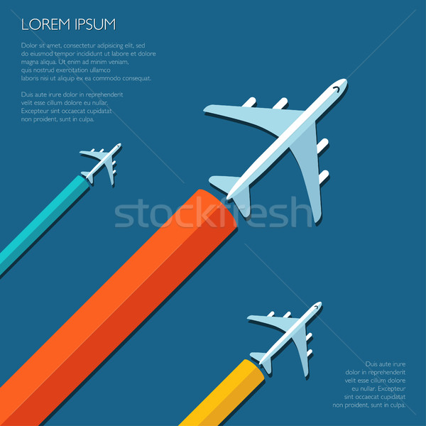 Illustratie vector reizen ontwerp flyer sjabloon Stockfoto © Decorwithme