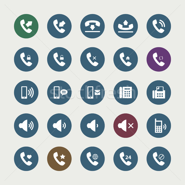 Set of telephone icons Stock photo © Decorwithme