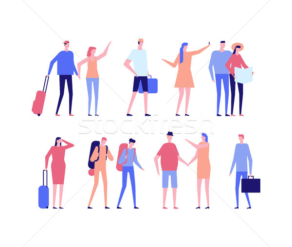 Vacation - flat design style set of isolated characters Stock photo © Decorwithme