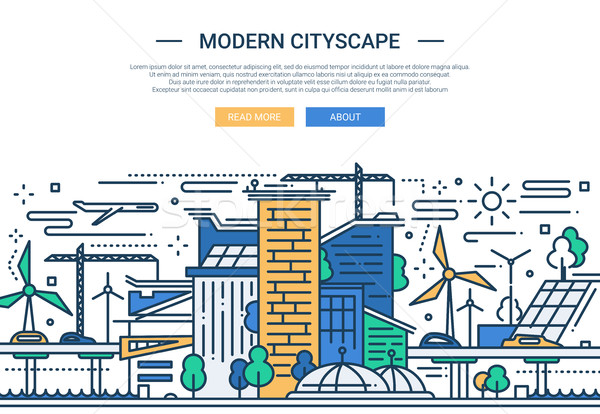 ストックフォト: 現代 · 景観 · 行 · デザイン · ウェブサイト · バナー