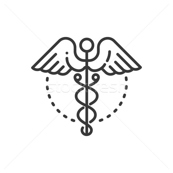 Medicine - line design single isolated icon Stock photo © Decorwithme
