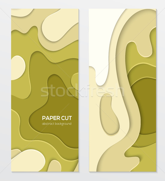 Abstract green banner - set of vector template illustrations Stock photo © Decorwithme