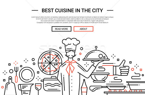 Meilleur cuisine ville ligne design site [[stock_photo]] © Decorwithme