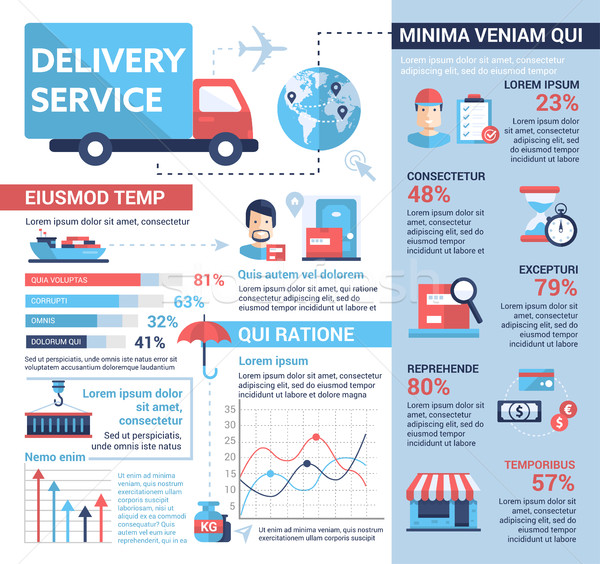 Delivery Service - poster, brochure cover template Stock photo © Decorwithme