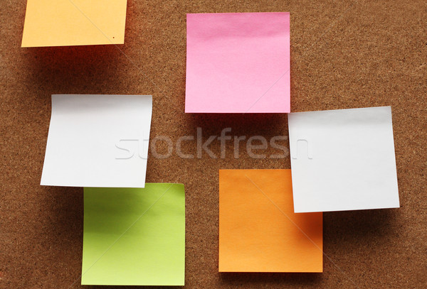 Blank papers at cork board Stock photo © DedMorozz