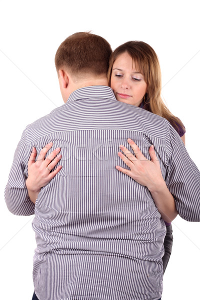 Girl embraces man Stock photo © DedMorozz