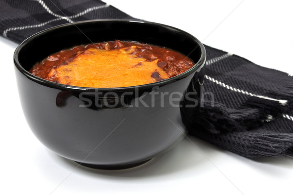 Chili castron topit brânză eşarfă izolat Imagine de stoc © dehooks