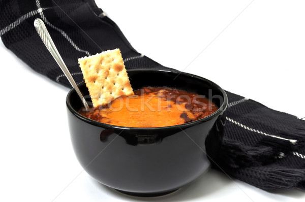 Chili castron topit brânză lingură eşarfă Imagine de stoc © dehooks