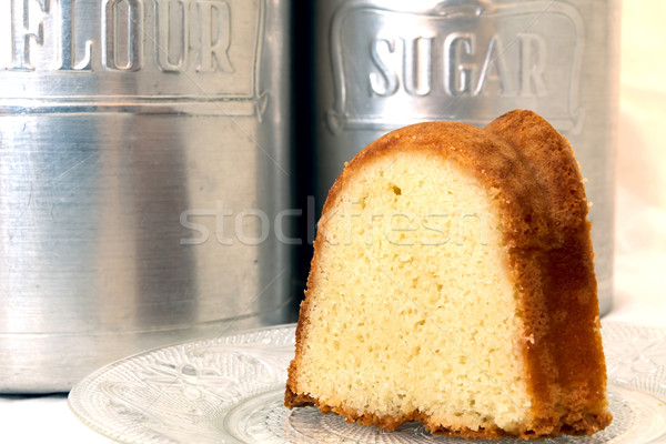 ломтик фунт торт мучной сахар Сток-фото © dehooks