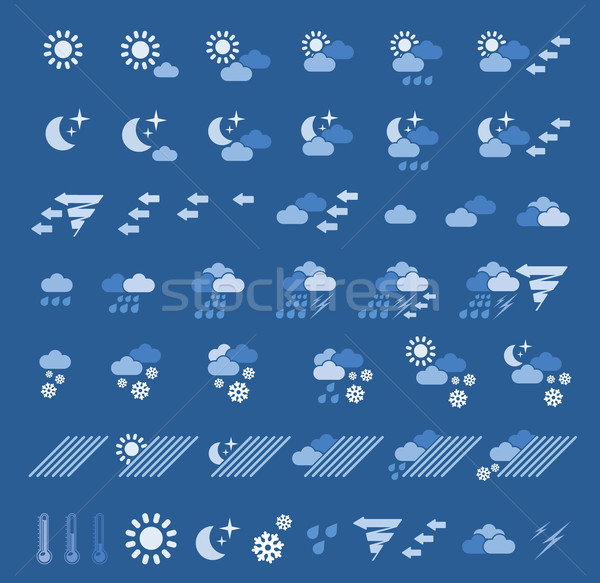 Weather icons Stock photo © dejanj01
