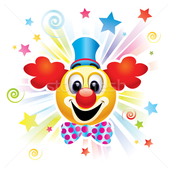 Emoticon bola palhaço circo festa criança Foto stock © dejanj01