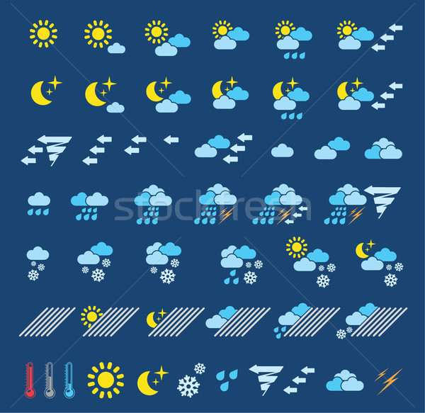 Weather icons Stock photo © dejanj01