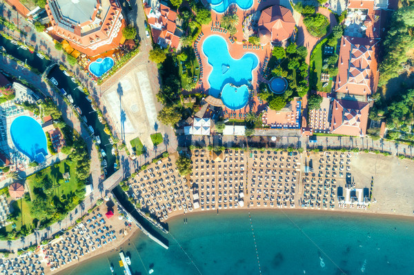 Aerial view of Icmeler, Turkey Stock photo © denbelitsky