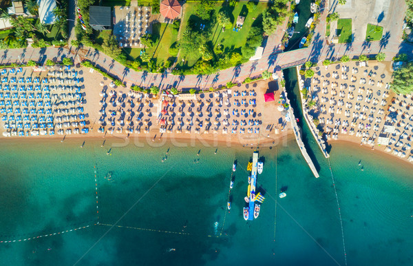 Aerial view of transparent turquoise sea Stock photo © denbelitsky