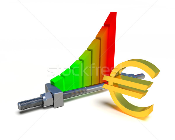 Business chart and euro sign Stock photo © dengess