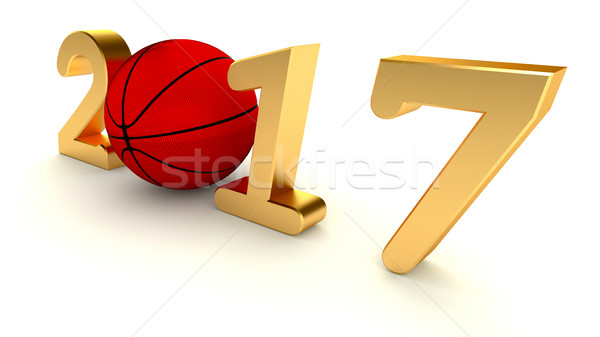 Stock photo: Basketball 2017 year