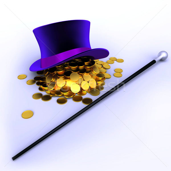 hat full of coins Stock photo © dengess