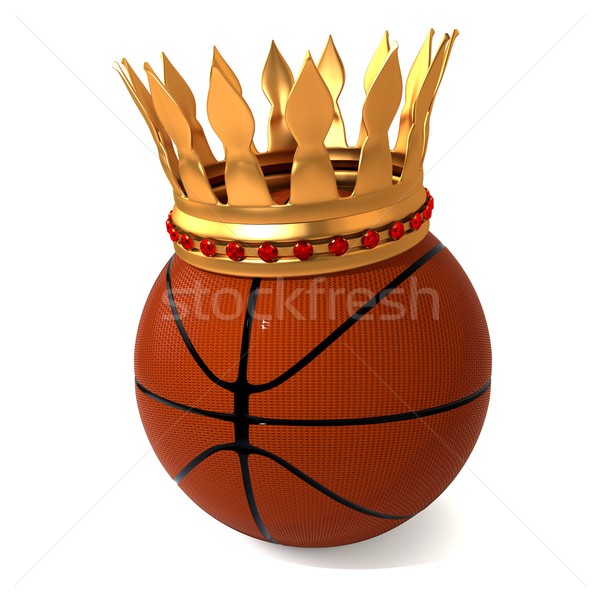 Foto stock: Basquetebol · ouro · coroa · laranja · jogar · jogo