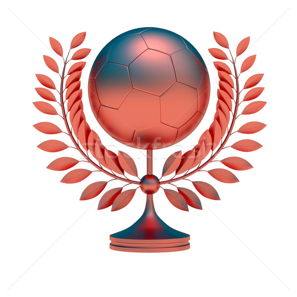 Bronze Fußball Preis 3D Objekt Illustration Stock foto © dengess