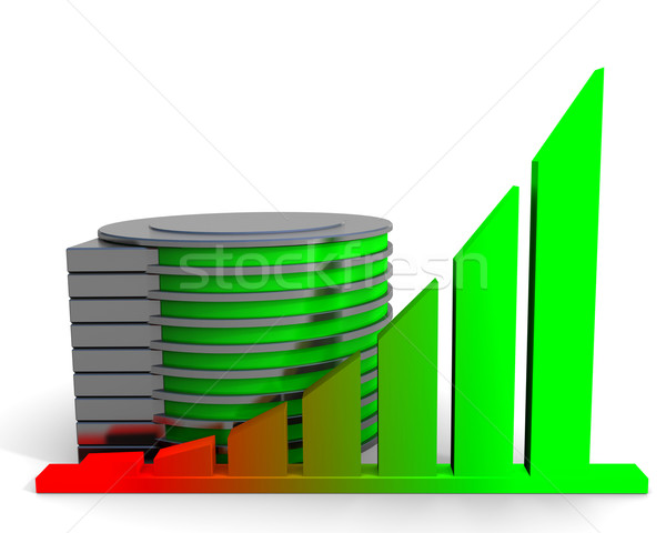 Arrowed chart and hard disc Stock photo © dengess