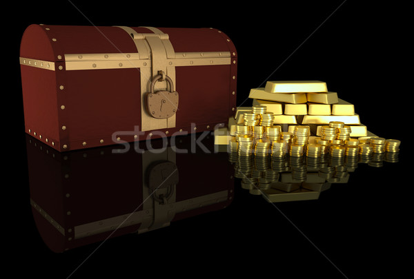 Oro cerrado negocios metal financiar Foto stock © dengess