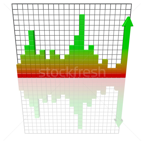 Negocios gráfico de barras alto calidad 3d luz Foto stock © dengess