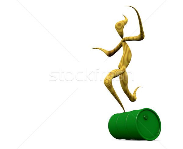 Namlu meşe örnek akrobasi sahne dizayn Stok fotoğraf © dengess