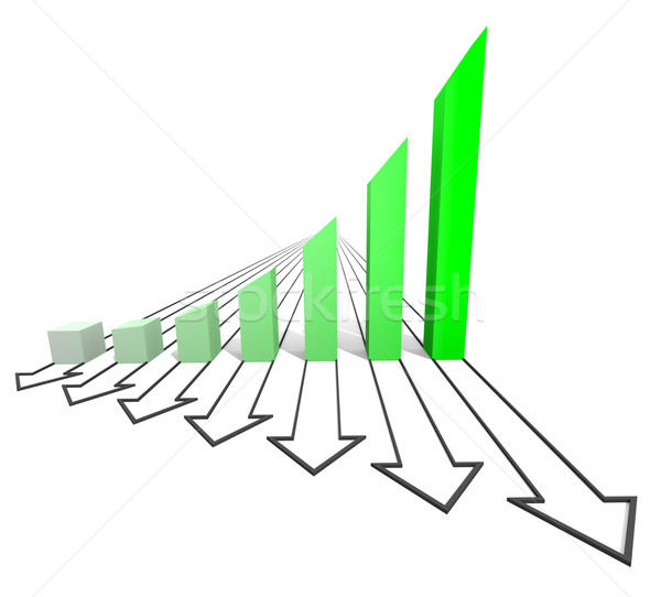 Negocios tabla verde aislado blanco papel Foto stock © dengess